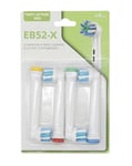 INF Ersättningstandborsthuvuden för Oral B Braun 1000 EB52-X 4-pack