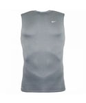 Nike Fit Pro Vent Crew Neck Sleeveless Grey Mens Compression Top 128928 075 - Size 2XL