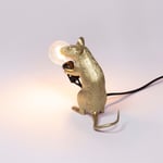 Mouse Lamp Mac sitting Bordslampa USB Gold