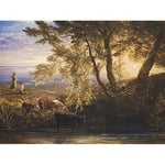 Artery8 Samuel Palmer The Setting Sun 1862 Painting Premium Wall Art Canvas Print 18X24 Inch