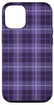 Coque pour iPhone 14 Motif tartan à carreaux violet
