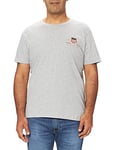 GANT Men's Archive Shield EMB SS T-Shirt, Grey Melange, L