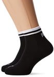 PUMA Men's 2P Heritage Quarter Sock, Black, 2.5-5 (Pack of 2)
