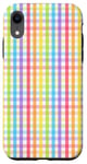 Coque pour iPhone XR Pride Rainbow Gingham LGBTQ Rainbow Check Equality Gay Pride