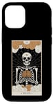 Coque pour iPhone 15 Pro Funny Please Use Your Brain Tarot Card Squelette