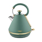 Cavaletto Fast Boil Kettle, 1.7L, 3000W Jade & Champagne Gold