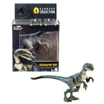 Mattel Jurassic World Hammond Collection Velociraptor Blue Dinosaur Figure, Premium Design & Articulation, Collectible Toy, HTV62