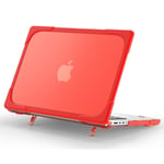 MacBook Pro 14 (2023 / 2021) - Hårt omslag fram + Bakre med stöd Röd
