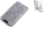 Felt case sleeve for Motorola Moto G13 grey protection pouch