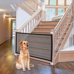 Hundgrind inomhus, husdjursgrind för trappor, säkerhetsnät bärbara vikbara grindar, skyddsgårdsnät grindar för dörrgång hall inomhus utomhus, 28'' x 44'', svart