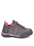 Regatta Junior Holcombe Waterproof Low-Cut Walking Boot - Grey/Pink, Grey/Pink, Size 10
