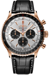 Breitling Watch Navitimer B01 Chronograph 46 18k Black Croc Folding Clasp