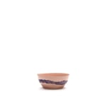 Serax - Bowl Feast S L16 X W16 X H7,5 cm - Delicious Pink Swirl-Stripes Blue - Soppskålar