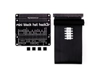 Pimoroni Mini Black Hat Hack3r, Sats Med Kopplingsdäck Och Mönsterkort (Pcb), Raspberry Pi, Hat, Raspberry Pi, Svart