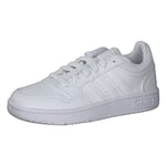 adidas Unisex Kids Hoops Trainers, Ftwr White/Ftwr White/Ftwr White, 1 UK