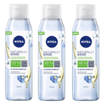 3 x Nivea Naturally Good COTTON FLOWER Oil Infused Shower Gel Body Wash 300ml