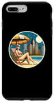 Coque pour iPhone 7 Plus/8 Plus Vintage Vacation Sunset Beach Retraite Retraite