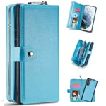 samsung Samsung S21 Plus Zipper Wallet Case Light Blue