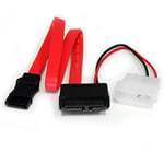 StarTech.com Câble adaptateur 30 cm Slimline SATA vers SATA avec alimentation LP4 (SLSATAF12)