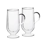 La Cafetiere Irish Coffee Glasses Double Walled Insulated Set Of 2 Mugs (275ml)