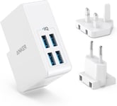 Anker USB Plug Charger 5.4A/27W 4-Port USB Wall Charger, PowerPort 4 Lite with