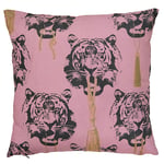Lisa Bengtsson Coco Tiger Tyynynpäällinen Puuvilla / Pellava 60x60 cm, Pinkki Vaaleanpunainen