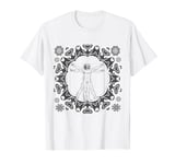 Zallij Vitruvian Man Leonardo da Vinci Moroccan Art T-Shirt