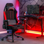 X ROCKER Onyx Office PC Gaming Chair Adjustable Seat Ergonomic 4D Armrests RED