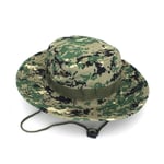 AZLMJXH Fishing Cap Outdoor Bucket Hats Mens Jungle Military Camouflage Camo Hat Camping Barbecue Cotton Mountain Climbing Fishing Caps (Color : 1)