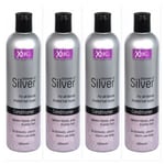 4 x XHC Shimmer of Silver Conditioner Purple Toning Blonde Hair 400ml