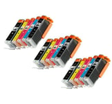 Prestige Cartridge PGI-570XL CLI-571XL Lot de 15 Cartouches d'encre pour Imprimante Canon Pixma MG7750/MG7751/MG7752/MG7753 - Noir/Photo Noir /Cyan/Magenta/Jaune