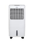 Black & Decker 15L Portable 2-In-1 Air Cooler, 3 Modes, 3 Speed Settings, 8 Hour Timer, Remote Control, 65W, White, Bxac65007Gb