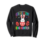 Eggcellent Egg Hunt Easter Bunny Toddler Boys Girls Funny Sweatshirt