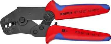 Knipex Crimping Pliers short design burnished, with multi-component grips 195 mm 97 52 20
