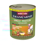 animonda GranCarno Adult Superfoods 24 x 800 g - Kalkon & mangold, nypon, linfröolja