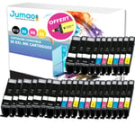30 cartouches Jumao compatibles pour Canon Pixma MG7750 7751 7752 7753 9050 +Fluo offert