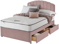 Silentnight Memory Kingsize 4 Drawer Divan Bed - Pink King Size
