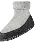 FALKE Unisex Kids Cosyshoe Minis K HP Wool Grips On Sole 1 Pair Grip socks, Grey (Light Grey 3400), 5-5.5
