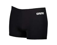 Arena Boy's Solid Shorts - Black/White, 6-7-Inch