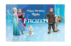 FROZEN DISNEY ELSA PRINCESS CAKE TOPPER PARTY PERSONALISED  RICE/WAFER PAPER  KC