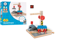 Gravel Crane Wooden Railway Train Track Accessory compatible with Brio + others