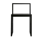 Cappellini - Fronzoni '64 Chair, Square Metal Tube Structure, 48 Anthracite (RAL 7021) Finish, Medium-density Fibre Conglomerate Panel Seat, Black Plastic Feet - Matstolar