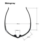 BLOC STINGRAY XX45 Mens/Womens Sports Wrap Sunglasses SHINY BLACK / GREY CAT.3