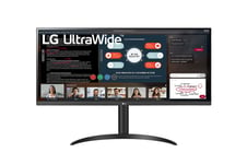 LG UltraWide Monitor 34WP550-B - 34 inch, IPS Monitor, 60 Hz, 5 ms, 21:9, 2560X1080 px, AMD FreeSync, 3-side Virtually Borderless Design
