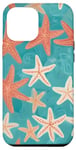 Coque pour iPhone 15 Plus Coquillages d'étoiles de mer cool motif vagues de corail