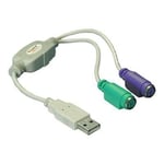 Delock USB to PS/2 Adapter - Adaptateur clavier/souris - USB