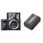 Sony Alpha 6400 | Appareil Photo Numérique Hybride APS-C (24,2 MP, AF en 0.02s, Suivi des Yeux, 4K HLG, Ecran Selfie Vlogging) (ILCE6400, A6400) & NP-FW50 Batterie Rechargeable pour Appareil Photo