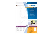 HERMA Special Maxi - uigennemsigtige CD/DVD-etiketter - mat - 20 etikette(r) - 116 mm rund