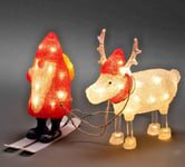 Christmas Decoration Lights Santa Reindeer In Outdoor 40 LED Acrylic Warm White