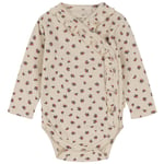 Konges Sløjd GOTS Sui Blomstret Baby Body Peonia Rose | Beige | 0-1 months